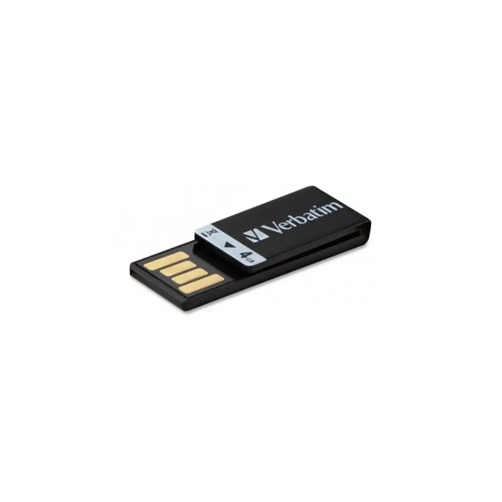 Verbatim Clip-IT 4 GB USB 2.0 Flash Drive, Black