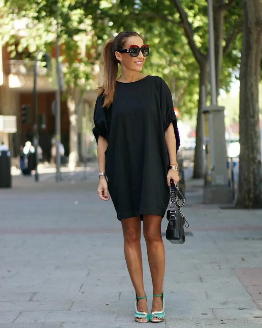 clothing, footwear, little black dress, shoulder, fashion model,