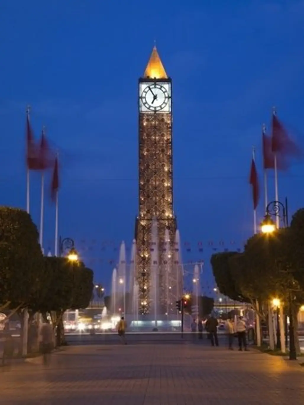 Place Du 7 Novembre 1987 Clocktower, Tunis, Tunisia