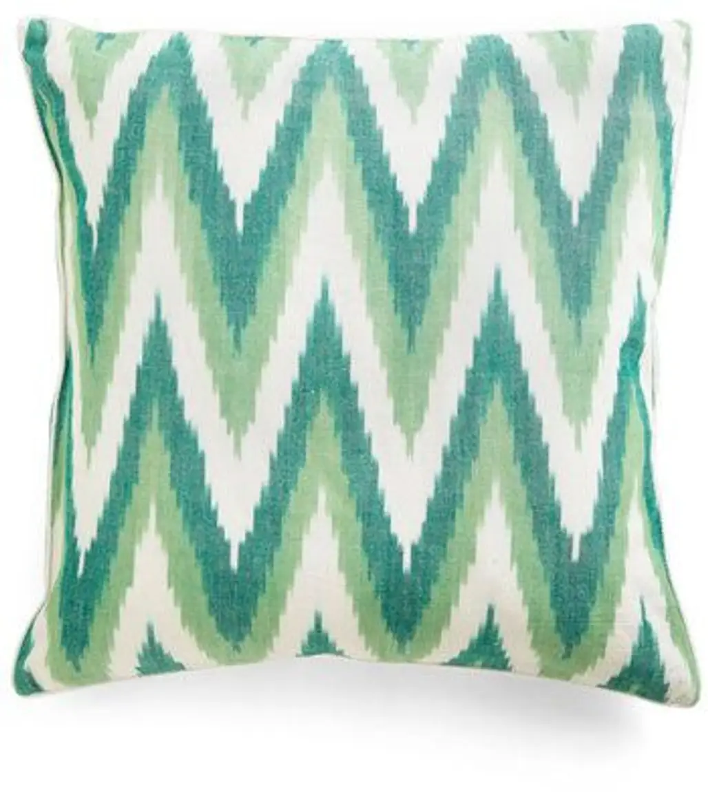 Ikat Lover Pillow in Green