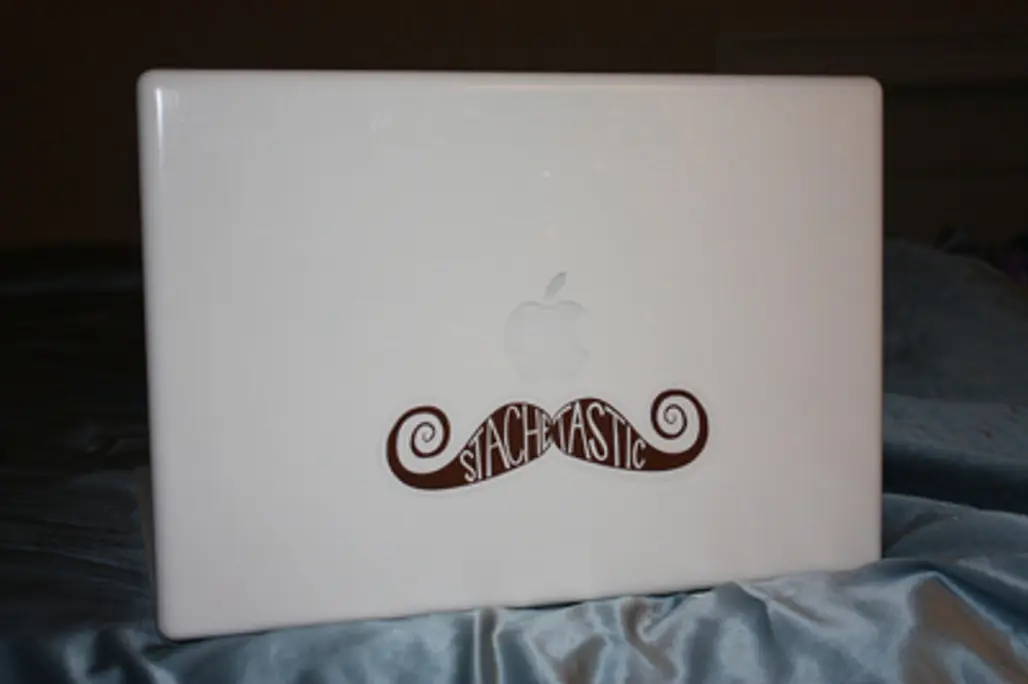 Mustache Laptop Decal