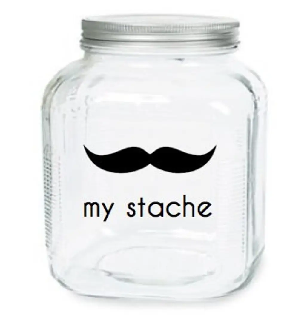 Mustache Storage Jar