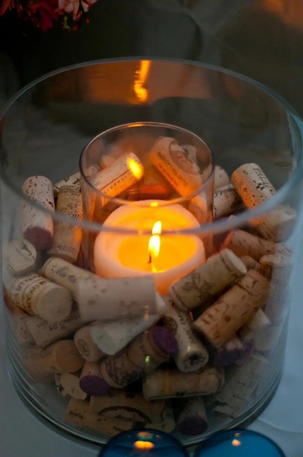 Fill Glass Containers with Wine Corks