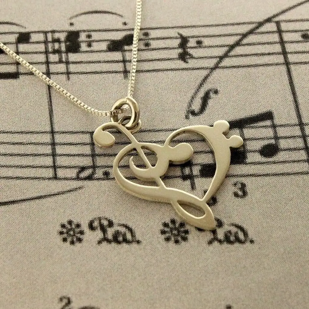 Clef Heart Necklace
