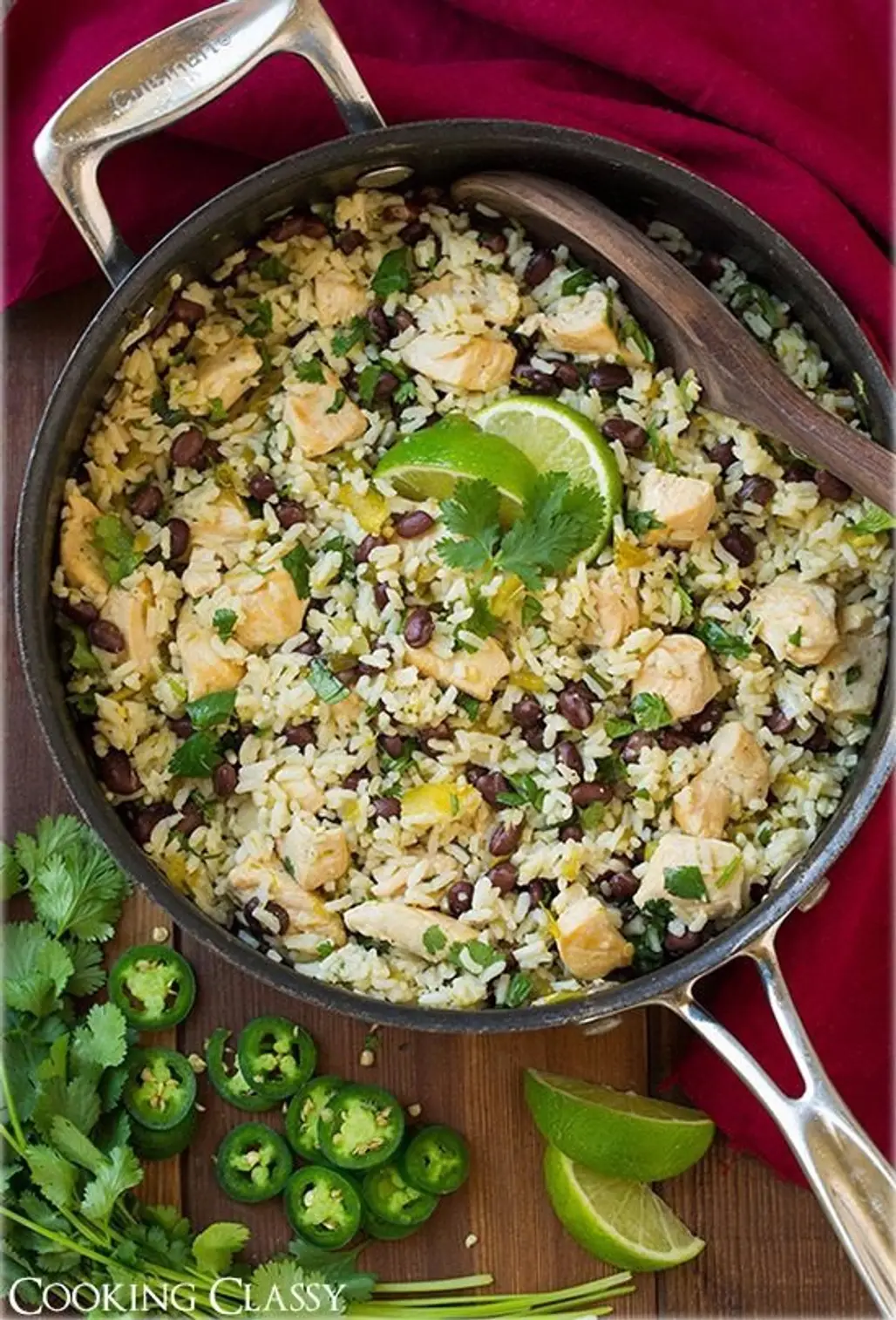 One Pan Cilantro Lime Chicken and Rice with Black Beans