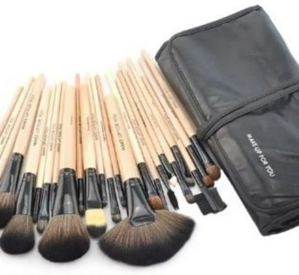 Crazycity Professional Cosmetic Makeup Brush Set with Bag (24pcs)