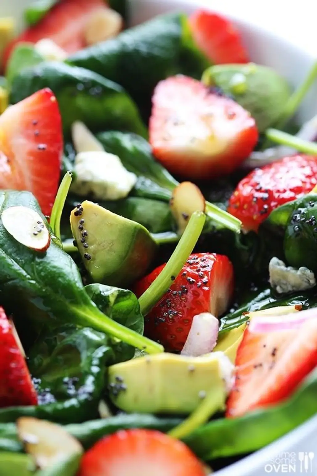 Avocado, Strawberry and Spinach Salad