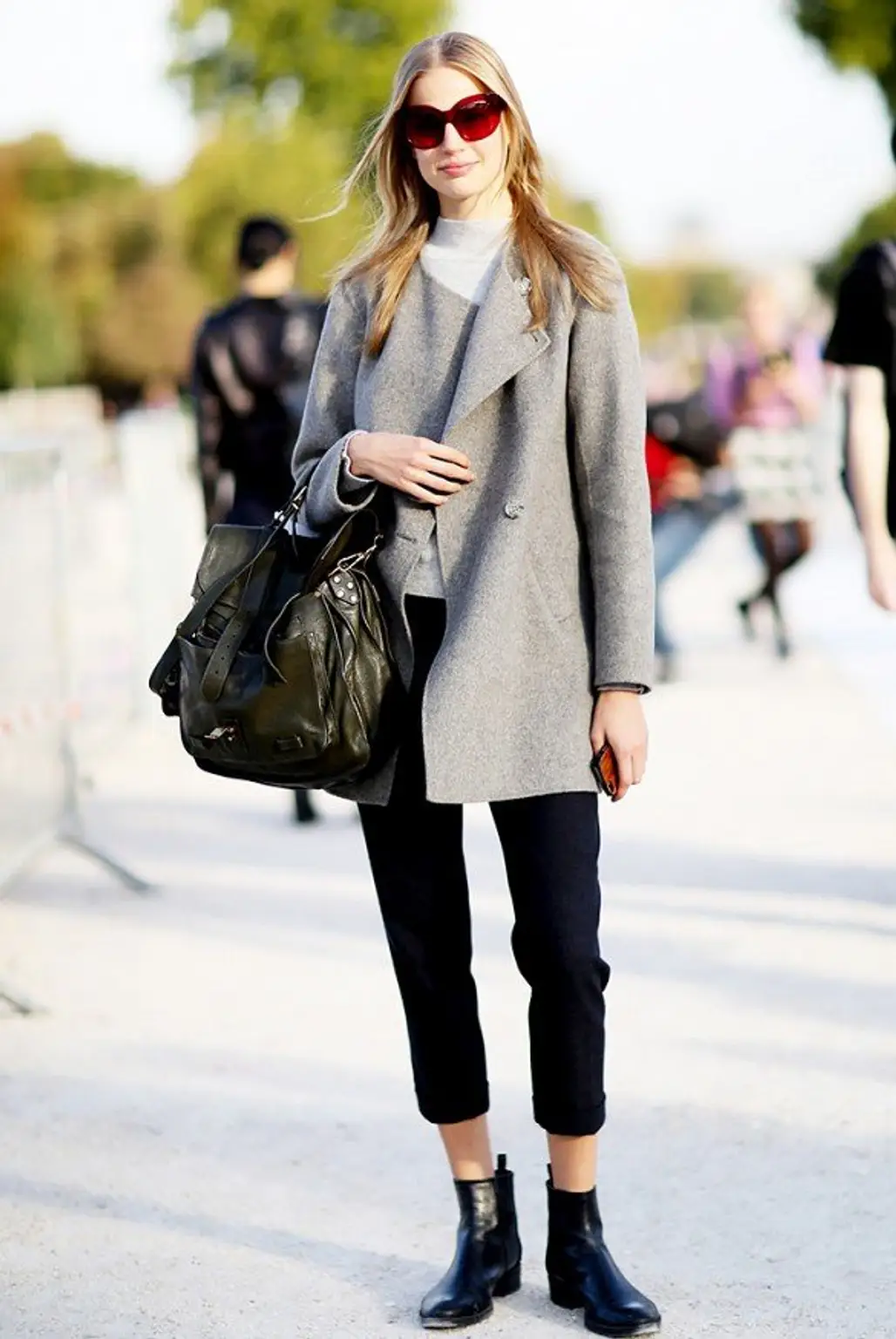 Oversized Coat and Cuffed Pants