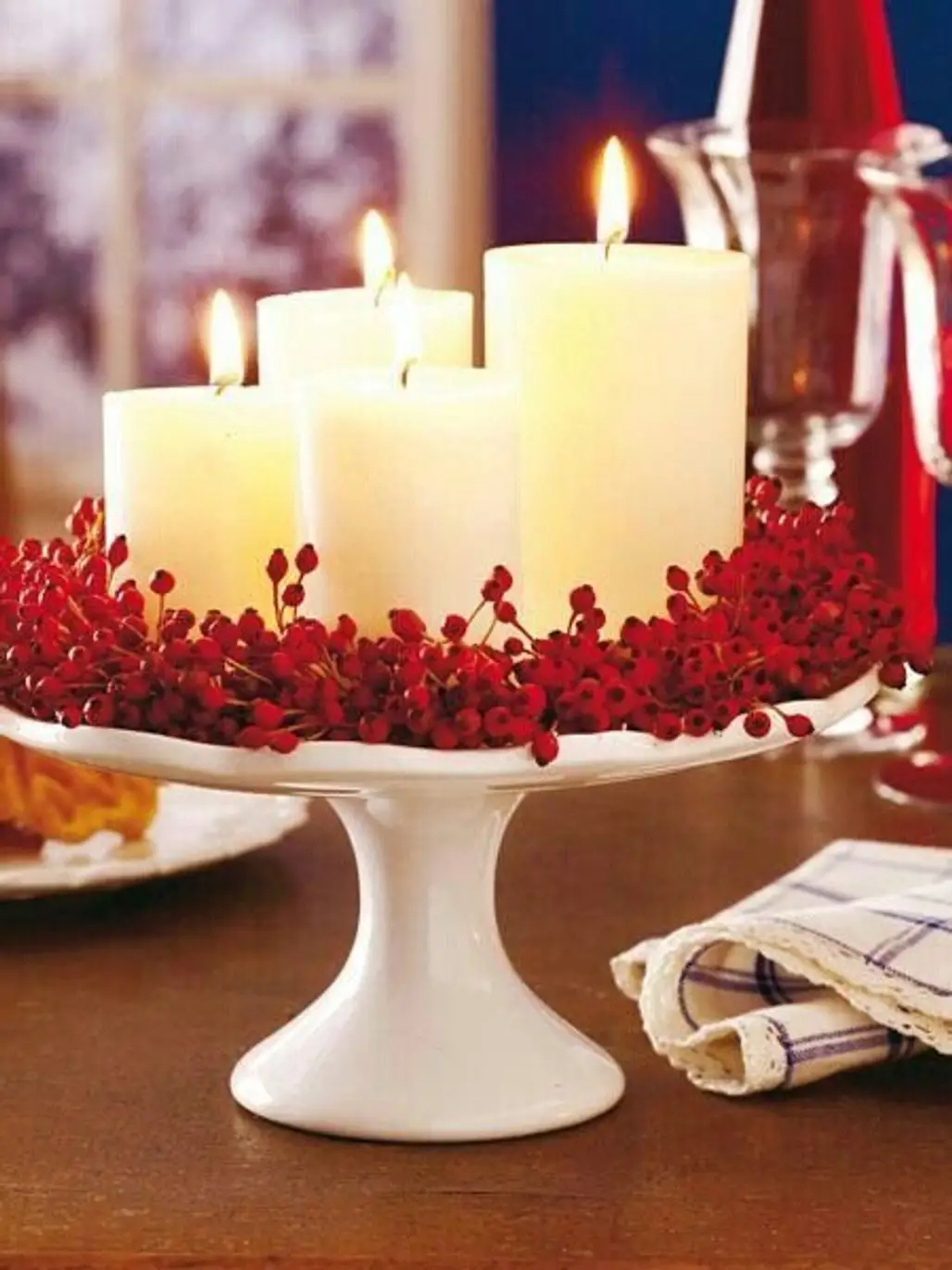 Candles Elevated on a Cake Stand