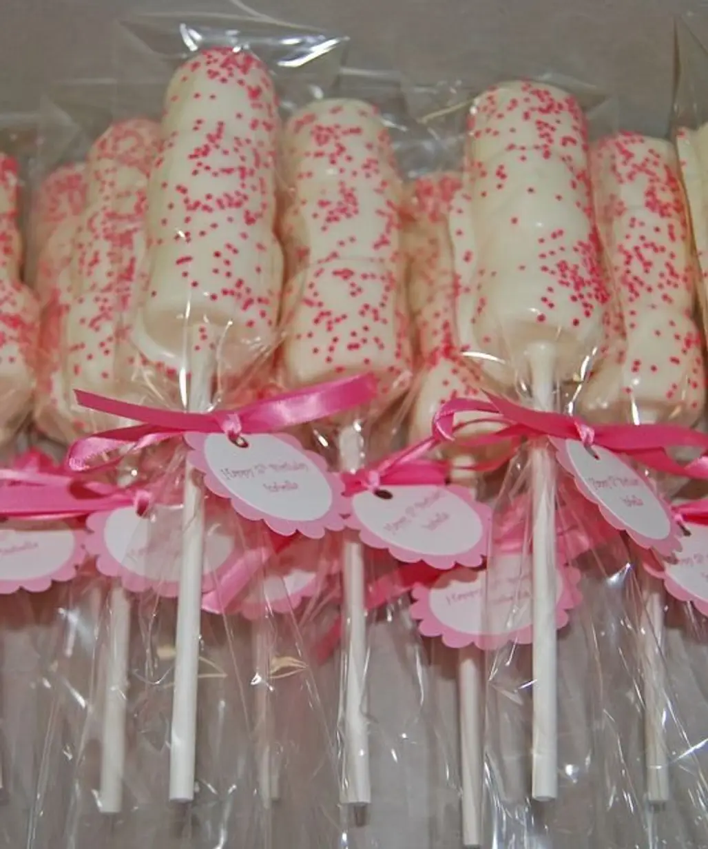 Pink Marshmallow Pops