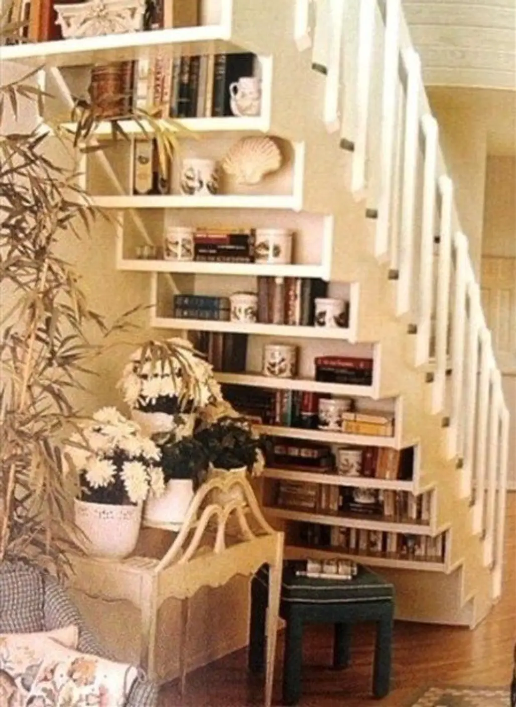 Another Way to Display Your Book Collection under the Stairs