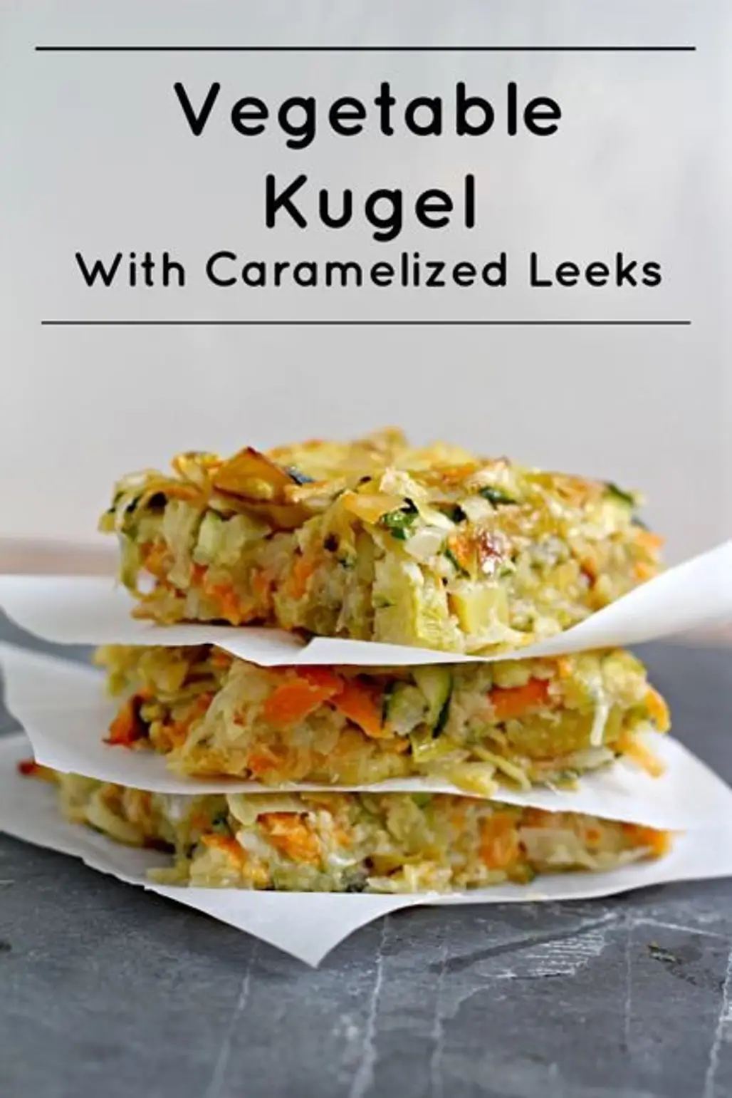 Vegetable Kugel Casserole with Caramelized Leeks