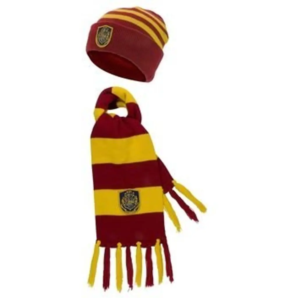 Harry Potter - Hogwarts Knit Beanie Hat and Scarf Set