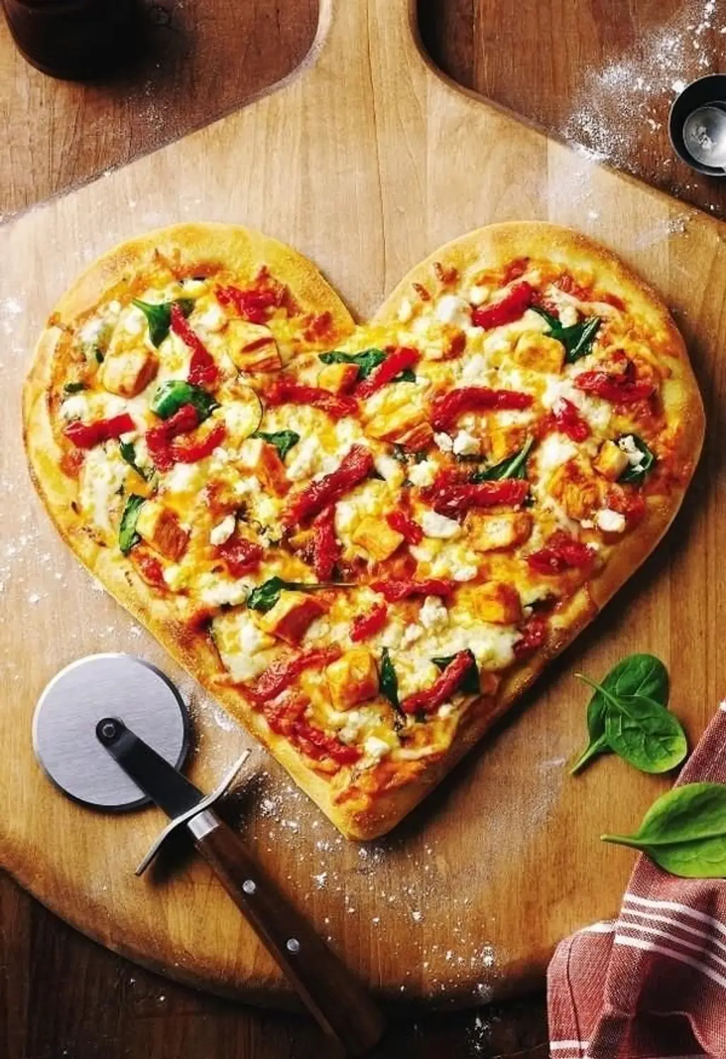 Heart-shaped Pizza