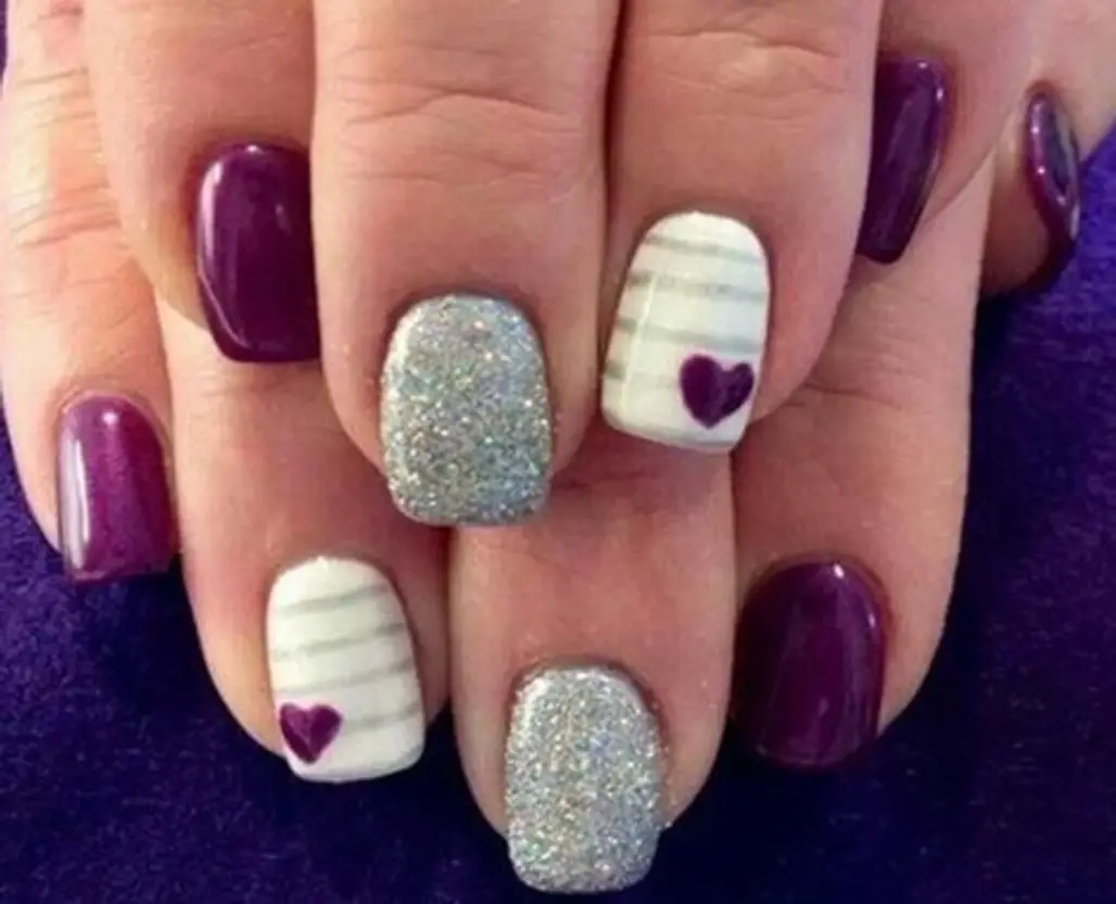 nail,finger,nail care,purple,violet,