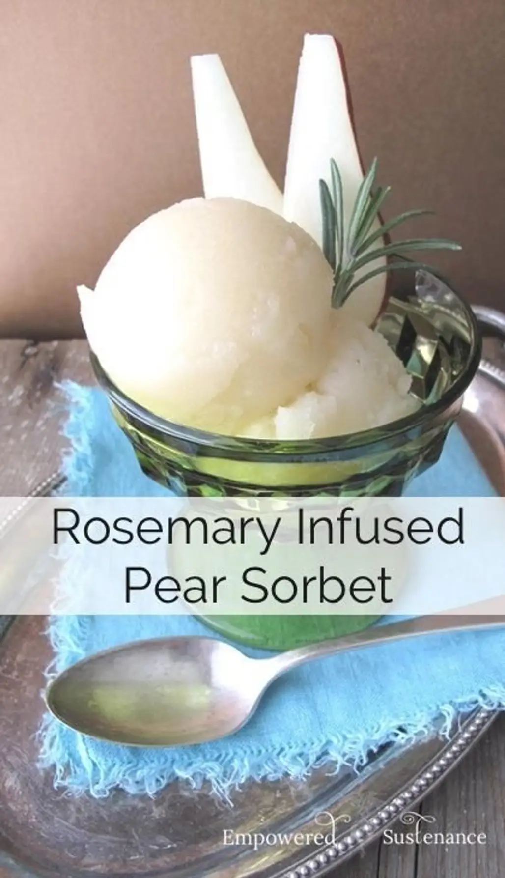 Rosemary Infused Pear Sorbet