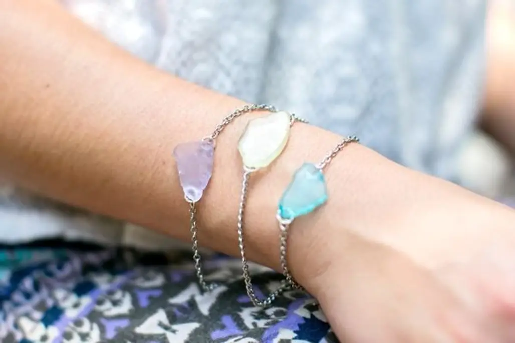 Turn Pieces of Sea Glass into Pretty Bracelets