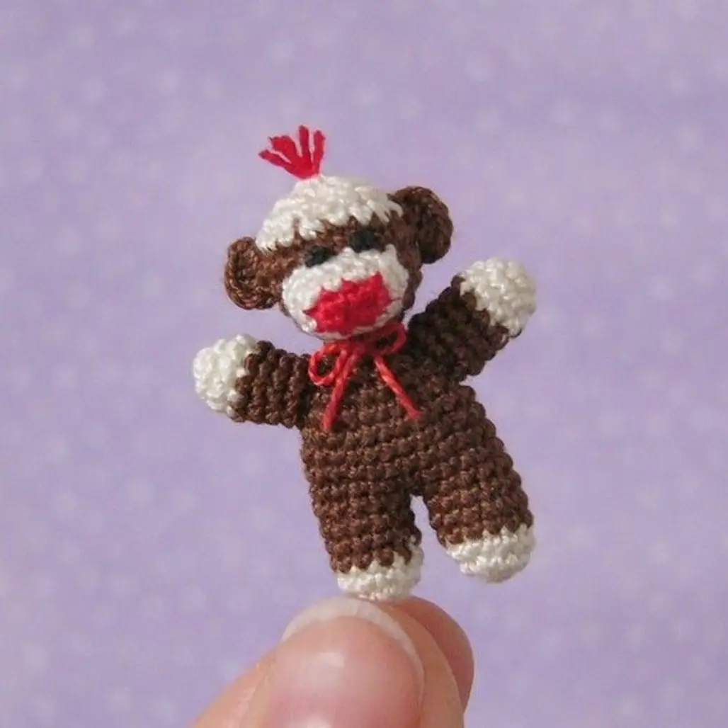 Miniature Baby Sock Monkey