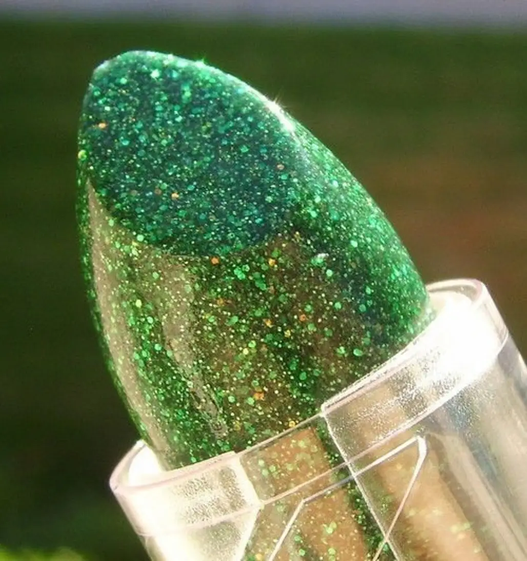 Glittering Green Lipstick