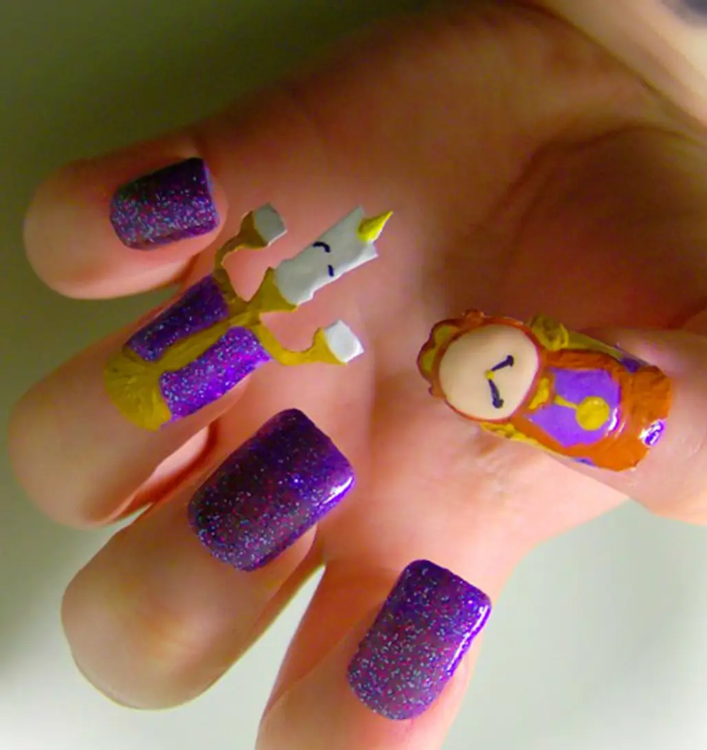 Beauty and the Beast Nails