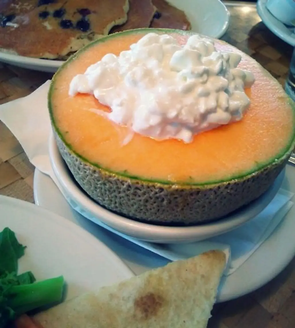Cottage Cheese and Melon Boat