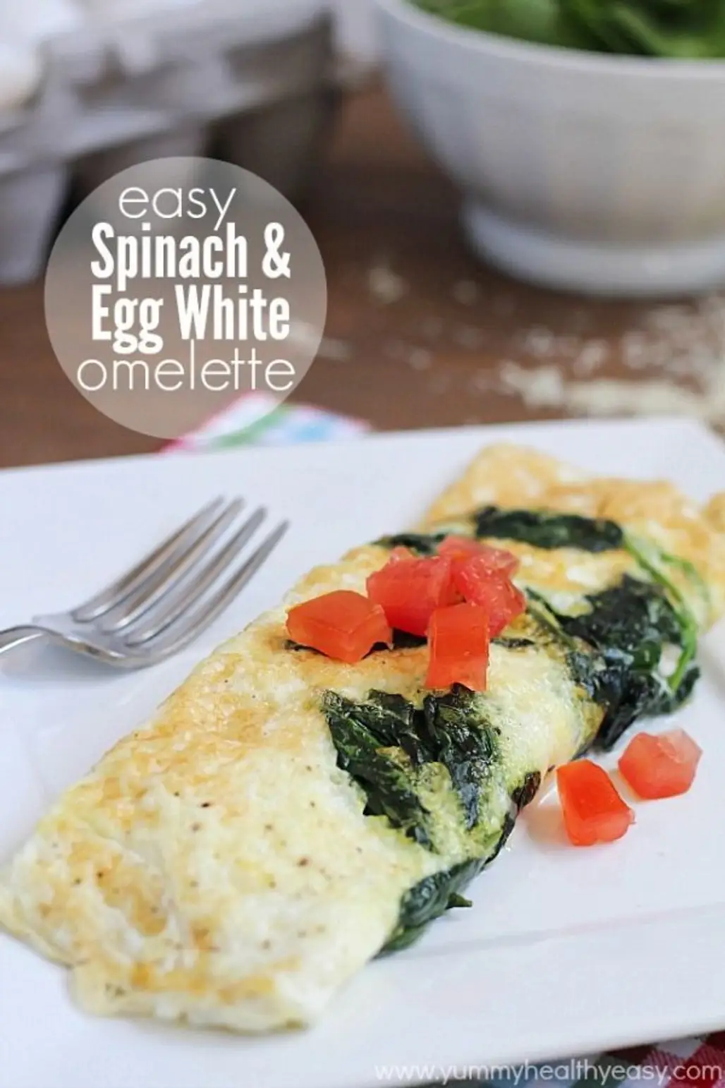 Easy Spinach & Egg White Omelet