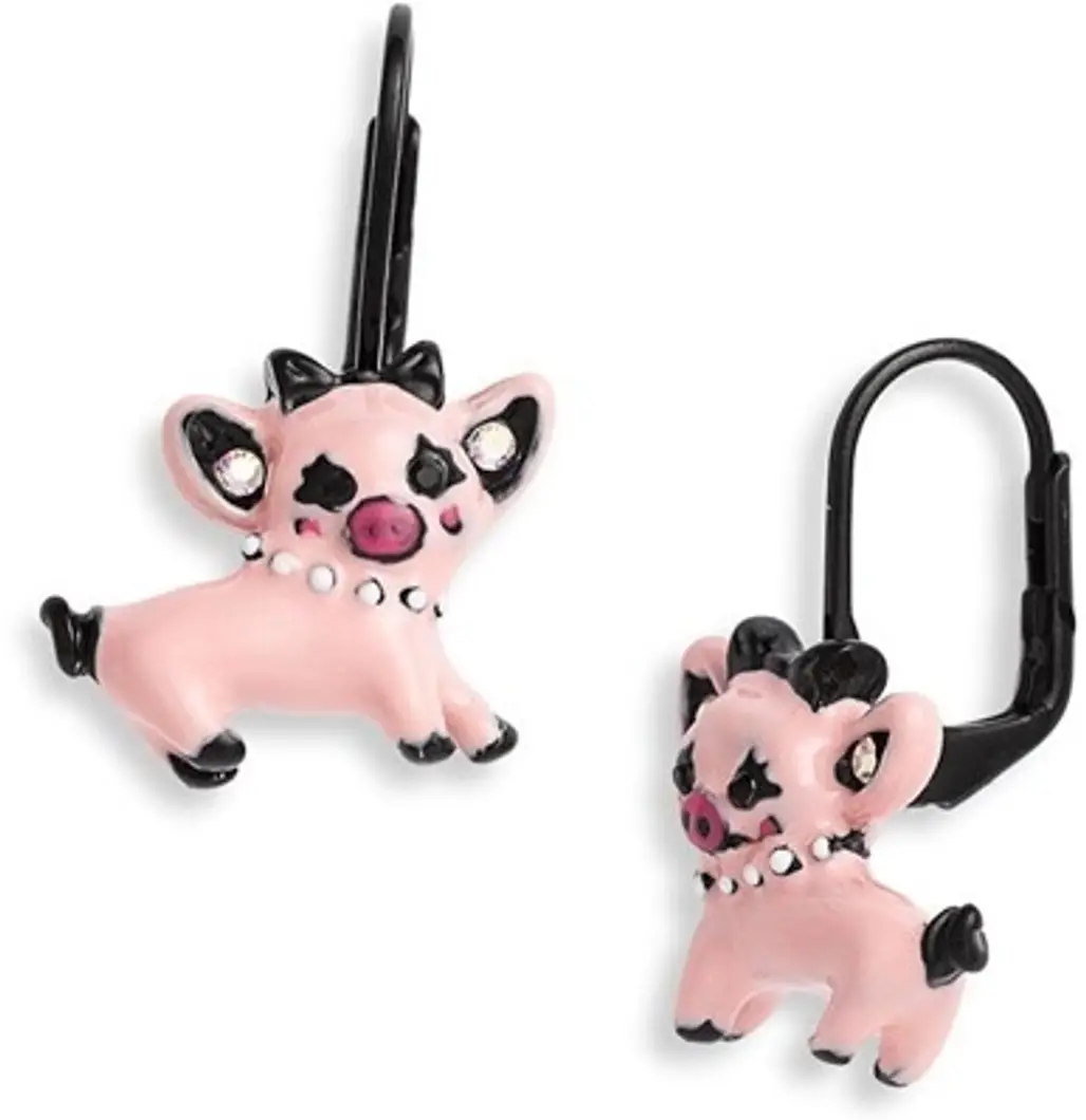 Critters Pig Drop Earrings