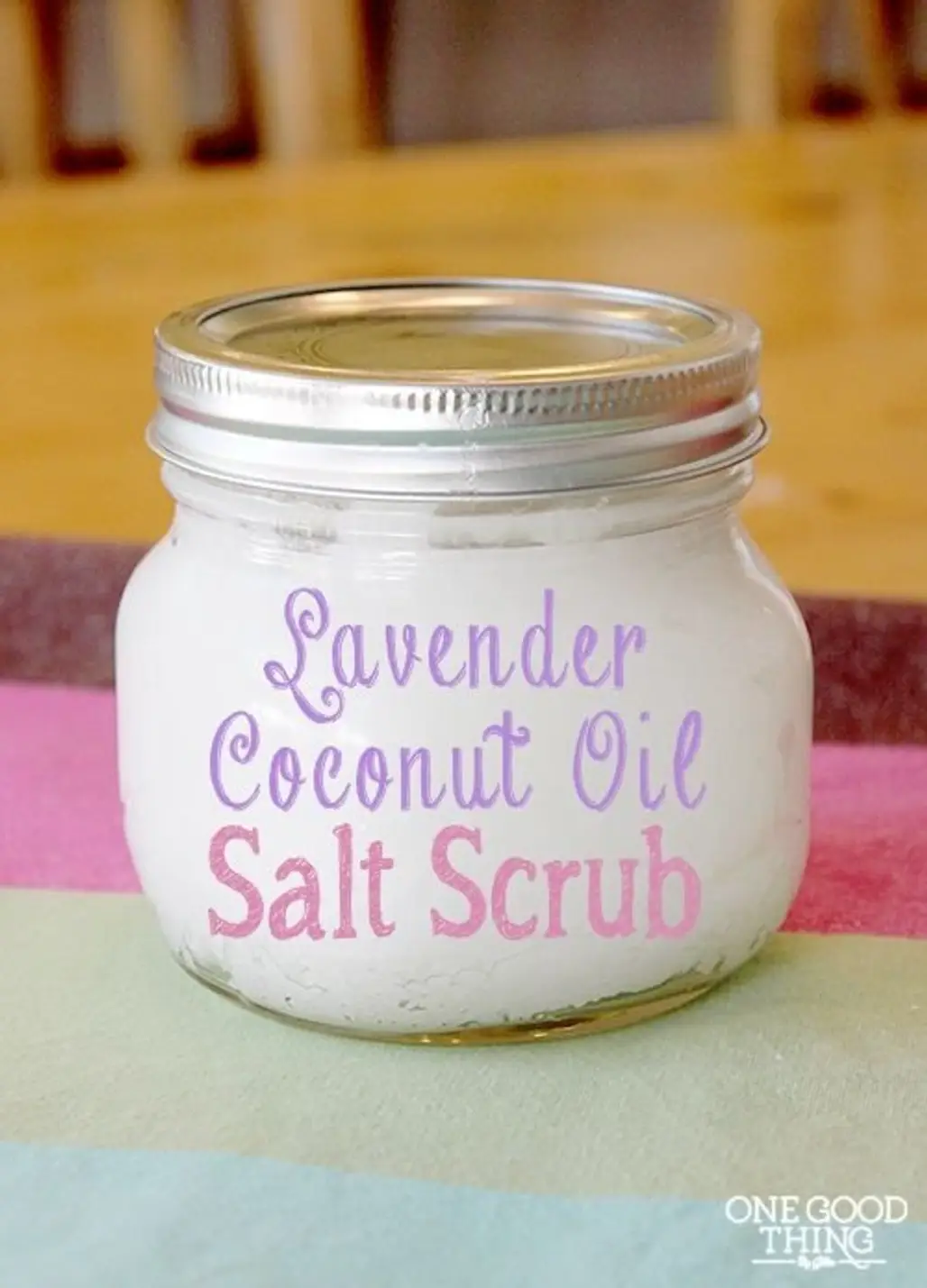 DIY Coconut Lavender Salt Scrub