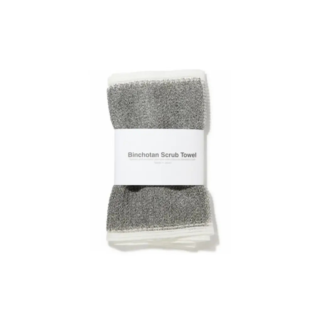 Binchotan Charcoal Body Scrub Towel by Morihata