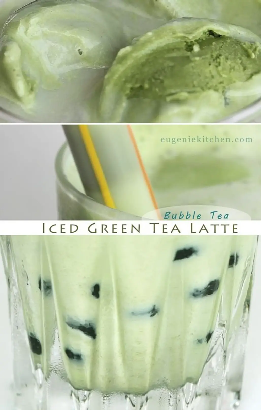 Iced Green Tea Latte & Tapioca Bubble Tea