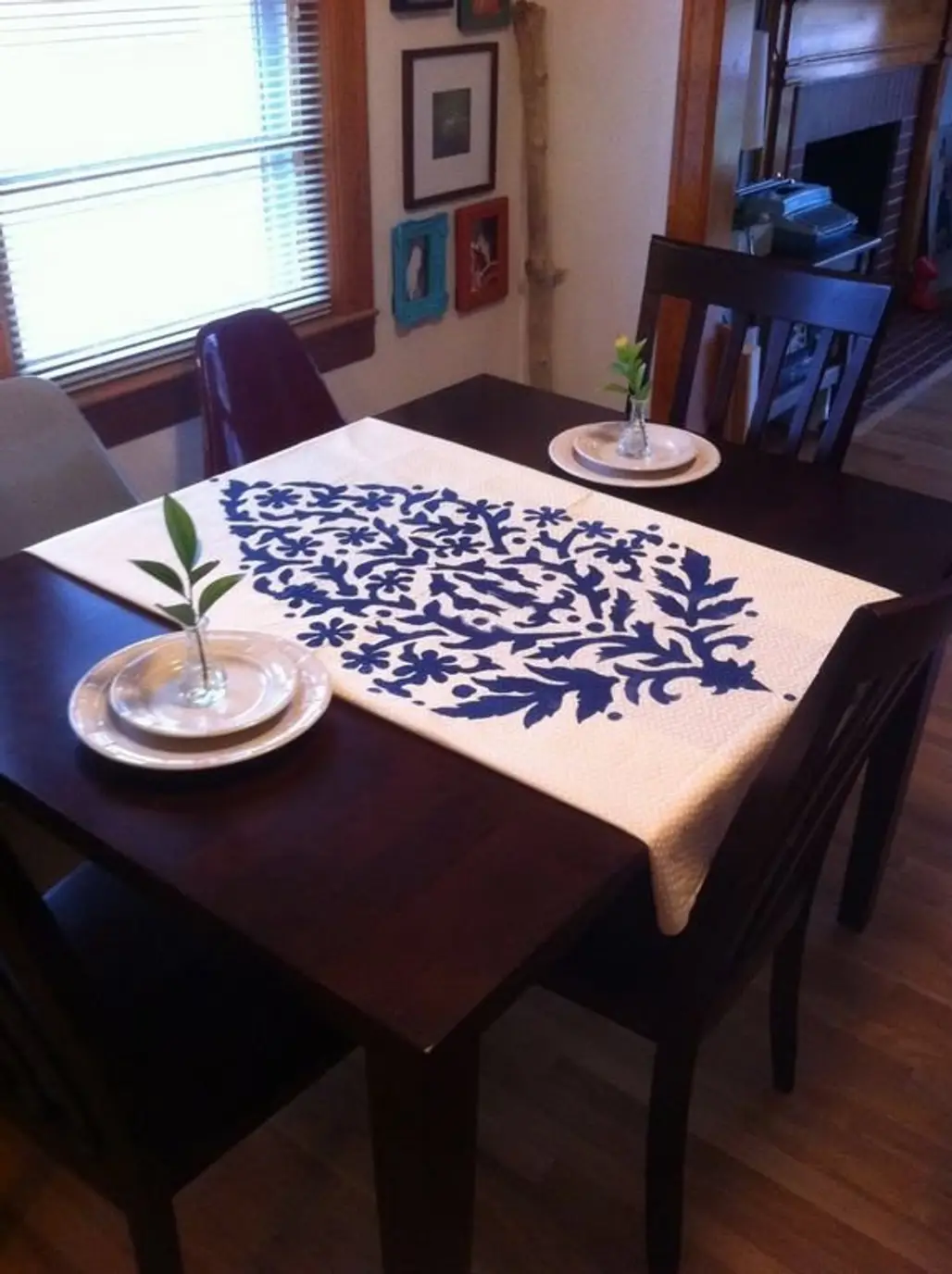 Stenciled Tablecloth