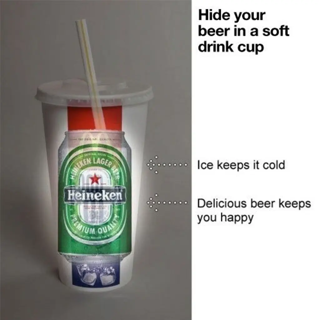 Hide Your Beer in a Soft Drink Cup