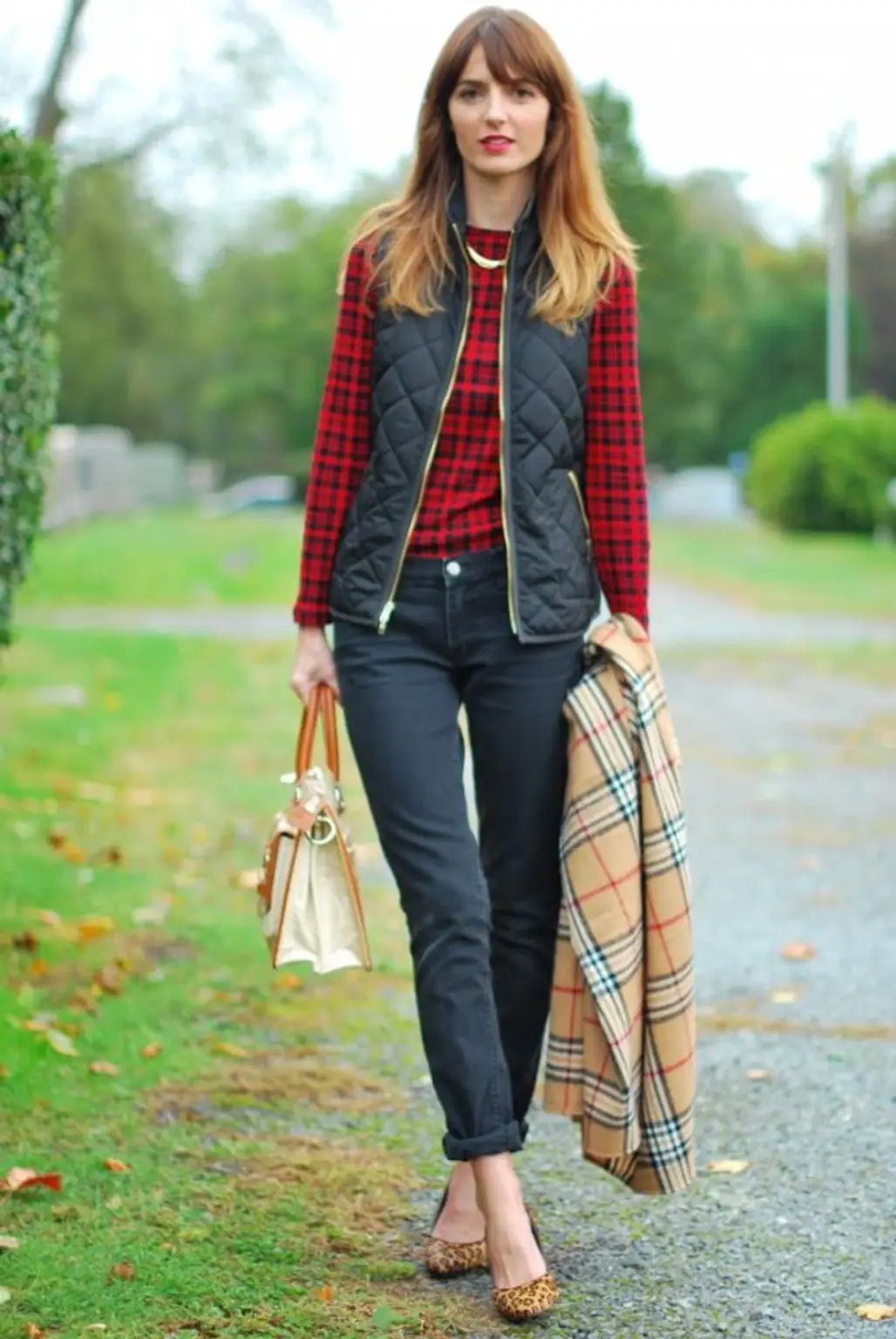 how to wear leopard with glen plaid - Style At A Certain Age