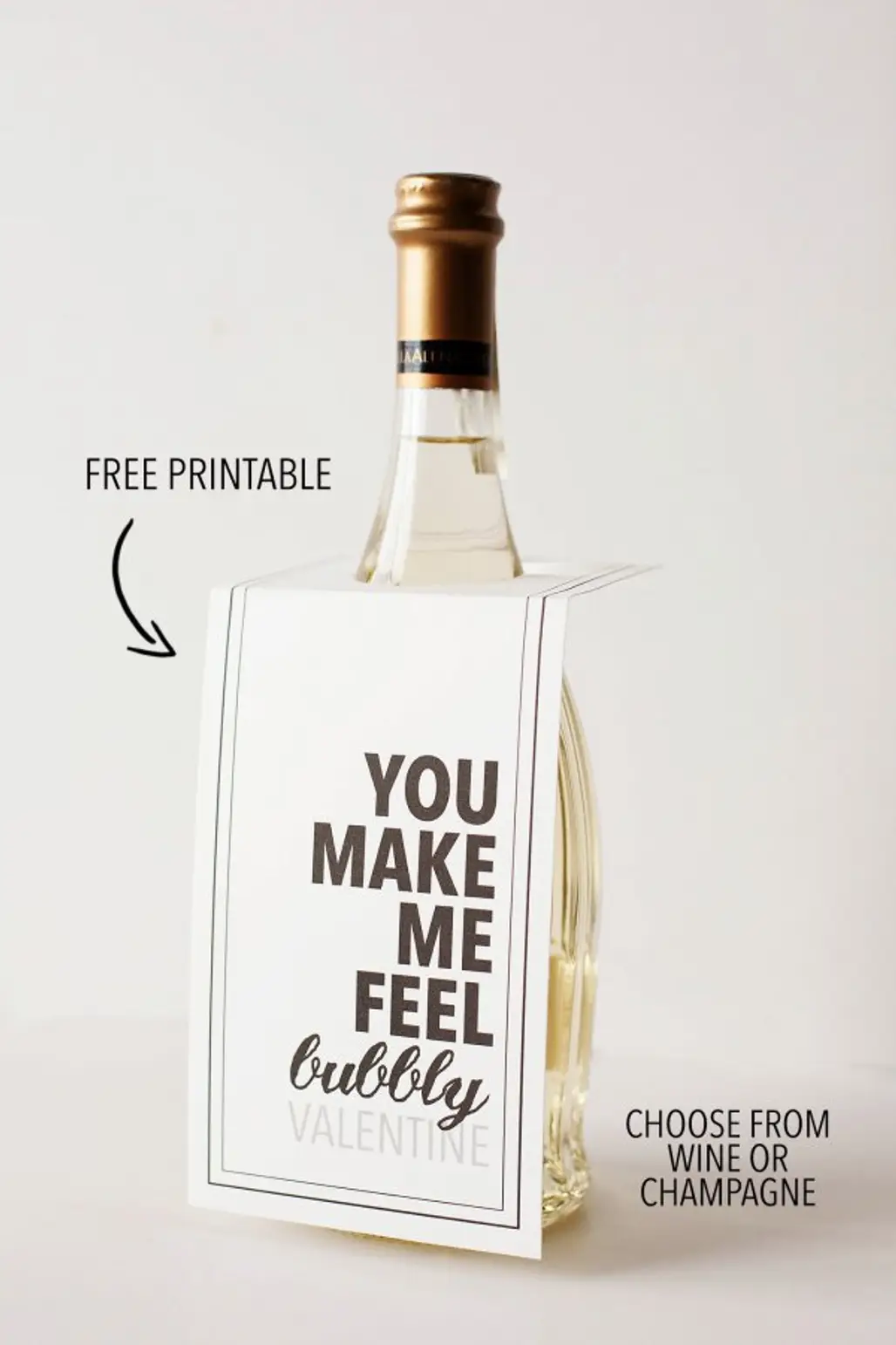 Wine or Champagne Valentine's Day Printable
