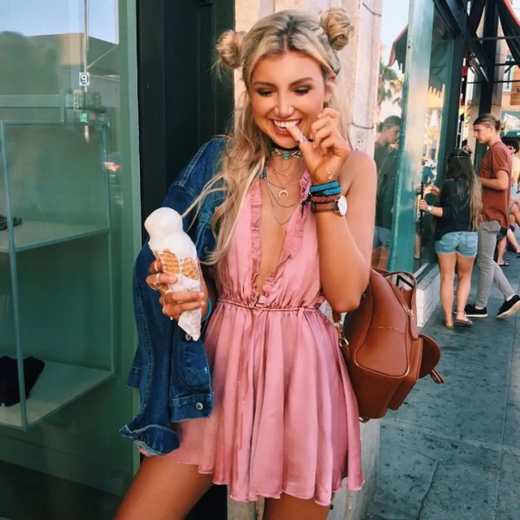 clothing, turquoise, hairstyle, blond, cocktail dress,
