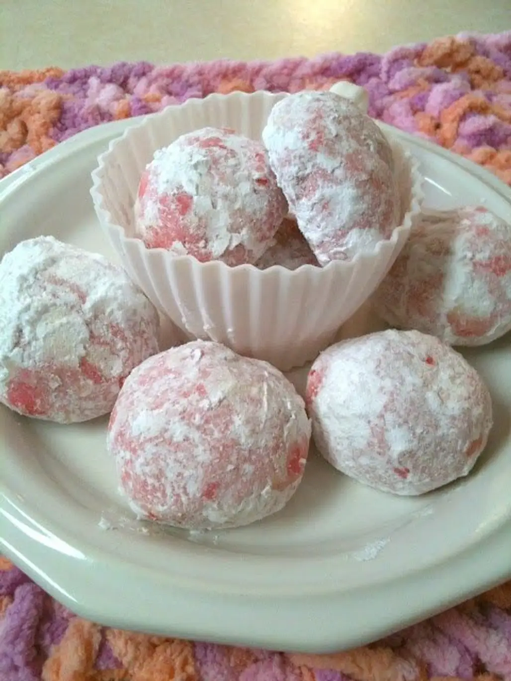 Pink Snowball Puffs