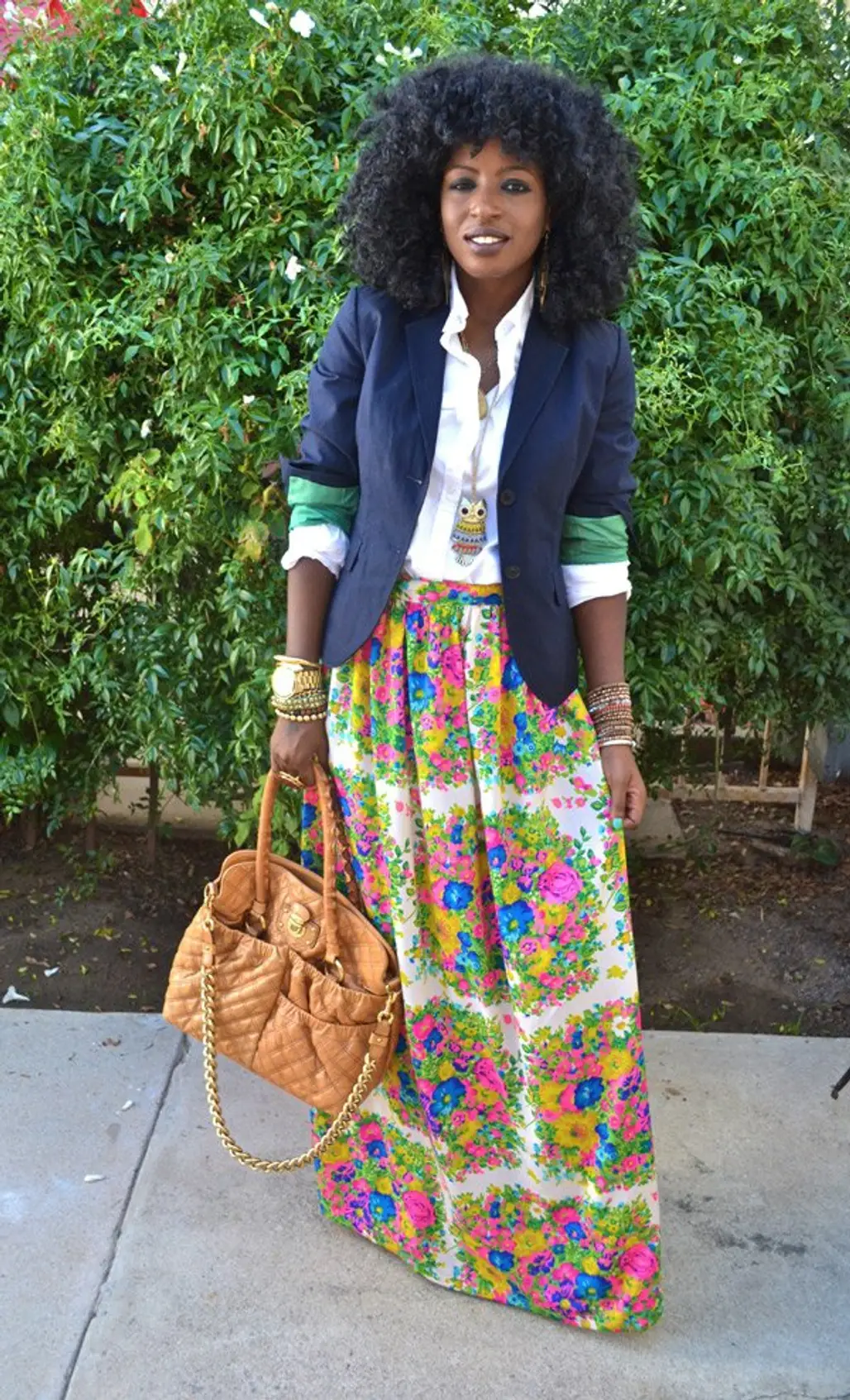 Need a Professional Look? Wear a Blazer with Your Maxi