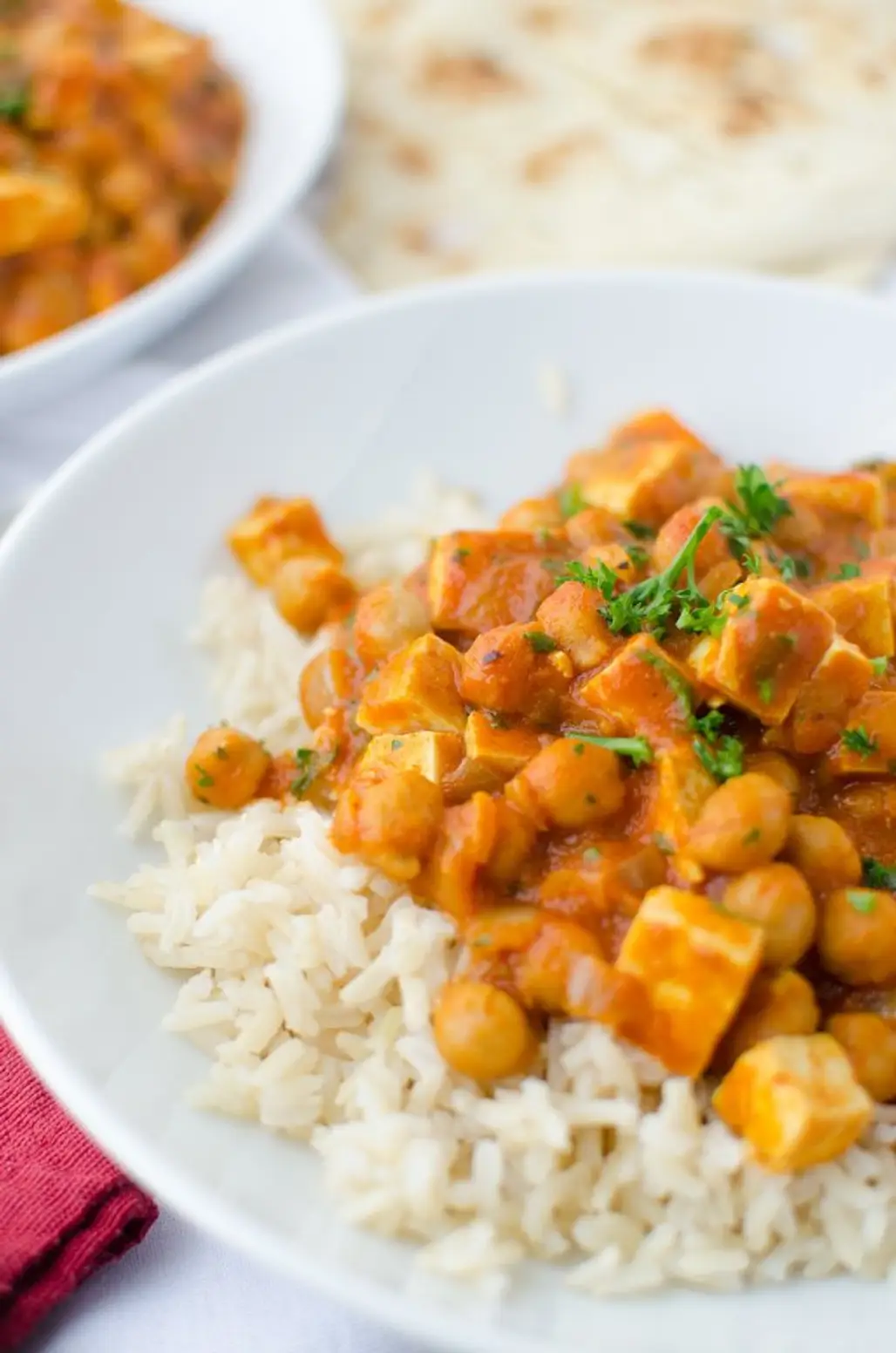 Slow Cooker Butter Chickpeas & Tofu