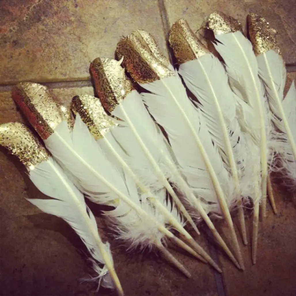Gold-dipped Feathers