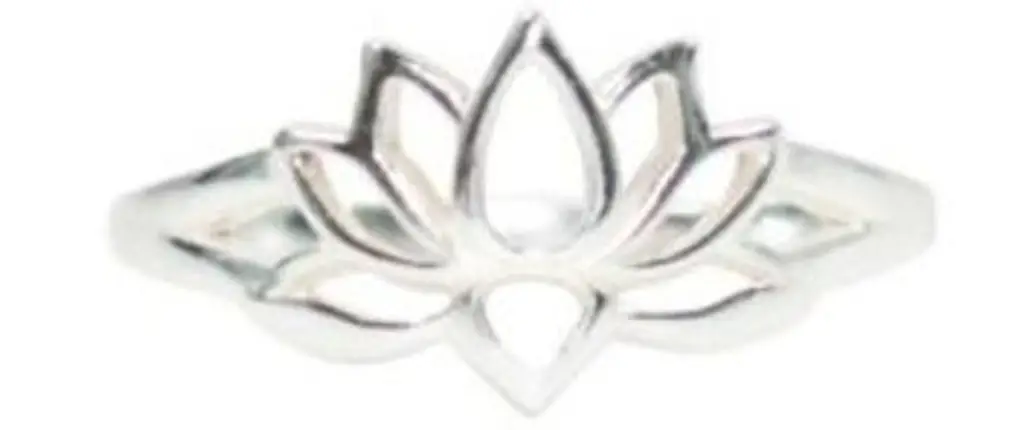 Open Design Lotus Blossom Flower Ring in Sterling Silver,