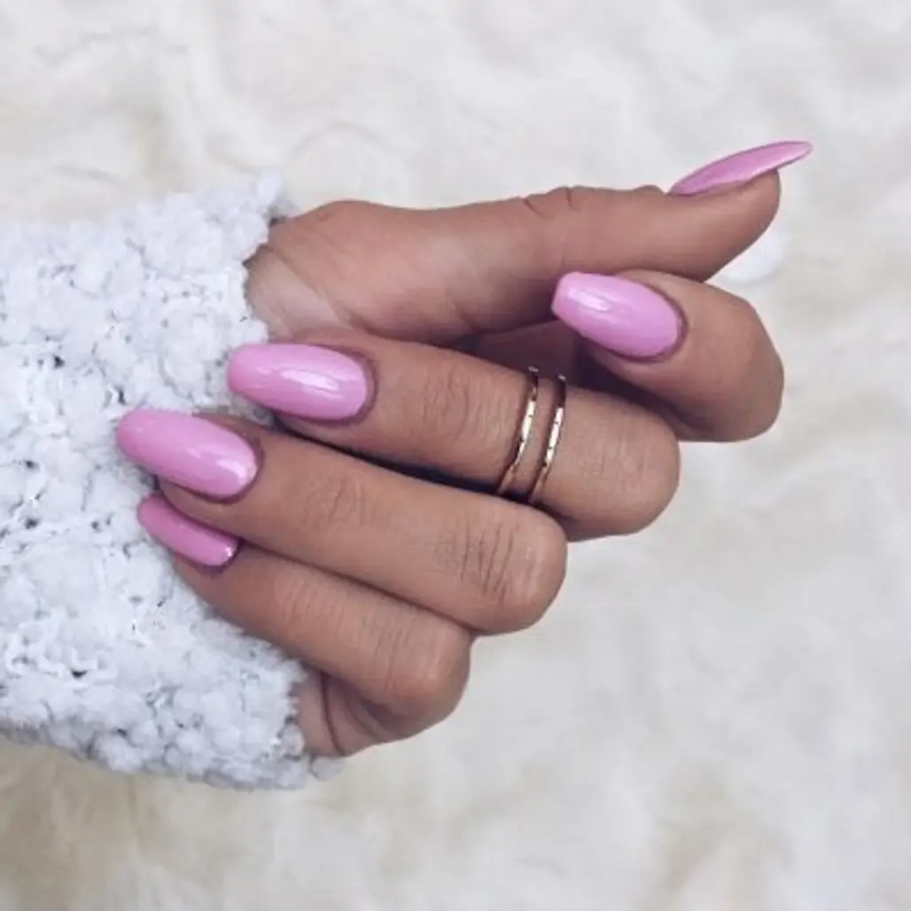 finger, nail, pink, nail care, manicure,