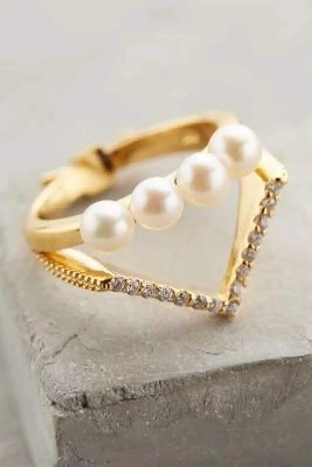 Pearled Tiara Ring