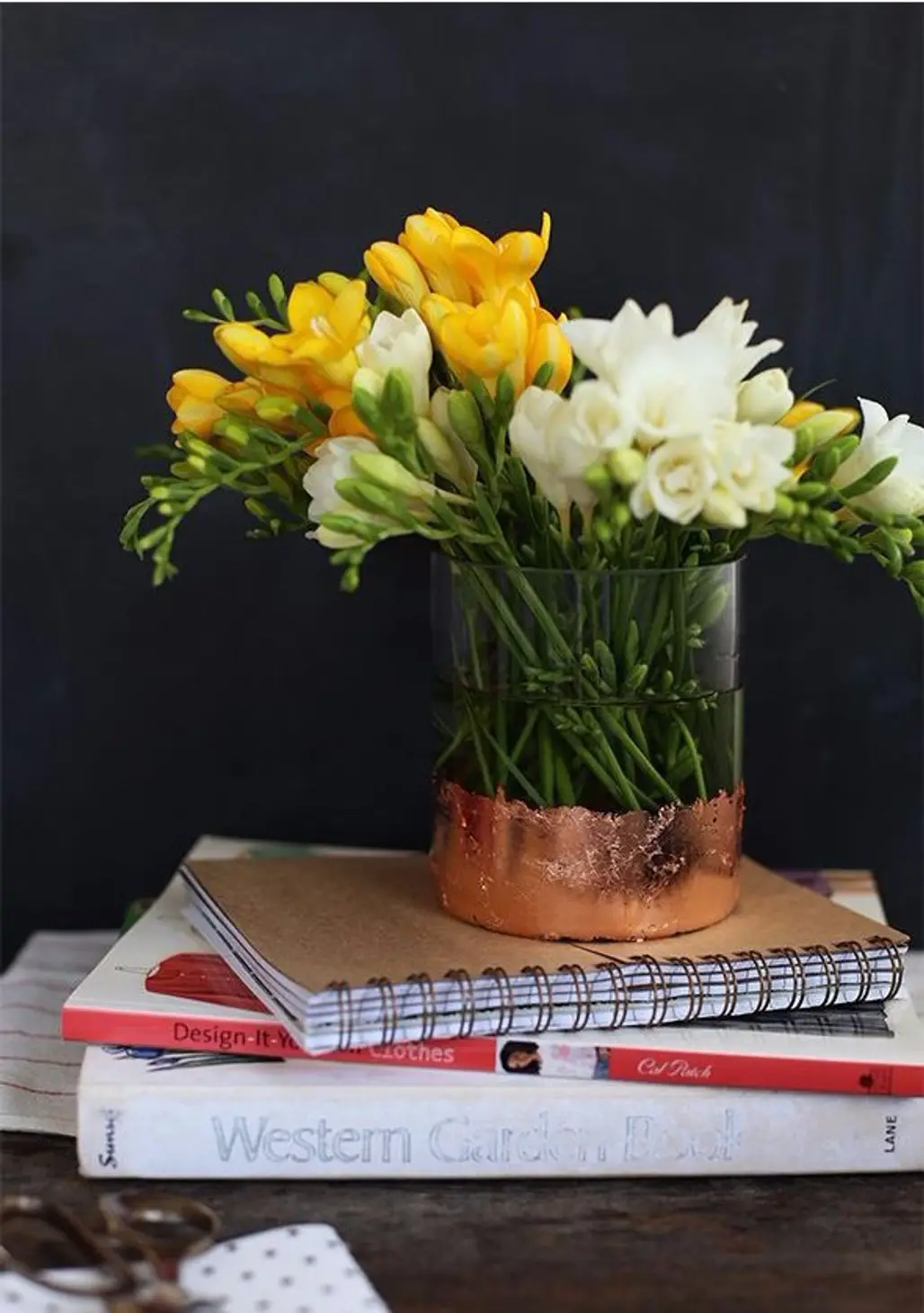 Repurpose a Vase with a Gold Leaf Accent