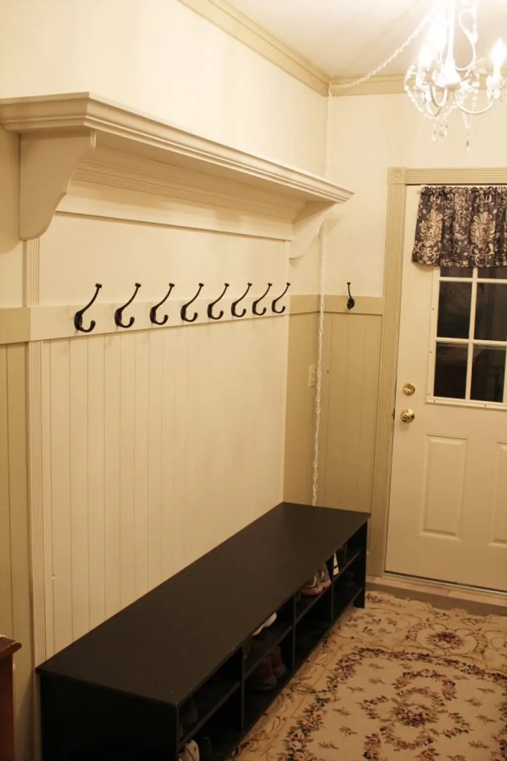 Adding a Coat Rack to Your Wainscoating