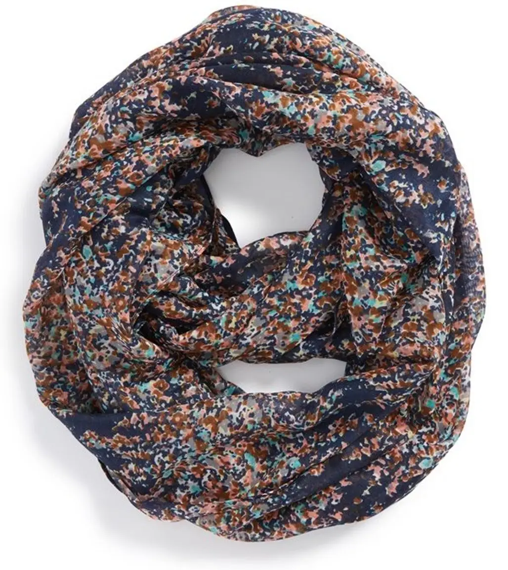 Scattered Ditsy Floral Print Infinity Scarf