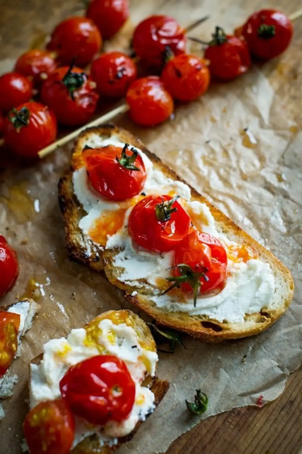 Grilled Tomato with Ricotta