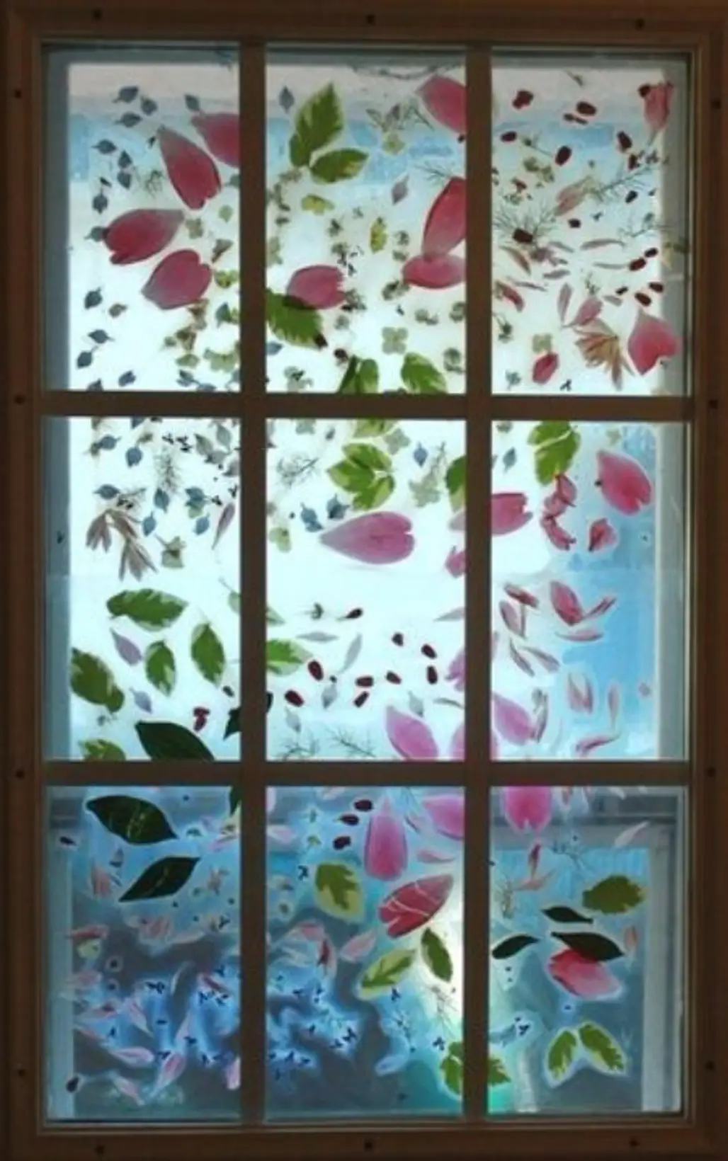 Stained Glass Using Flower Petals