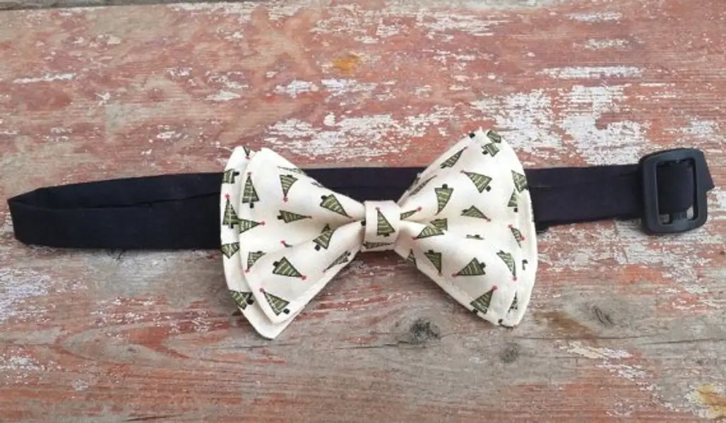 Oh Christmas Tree Adjustable Strap Bow Tie Adult
