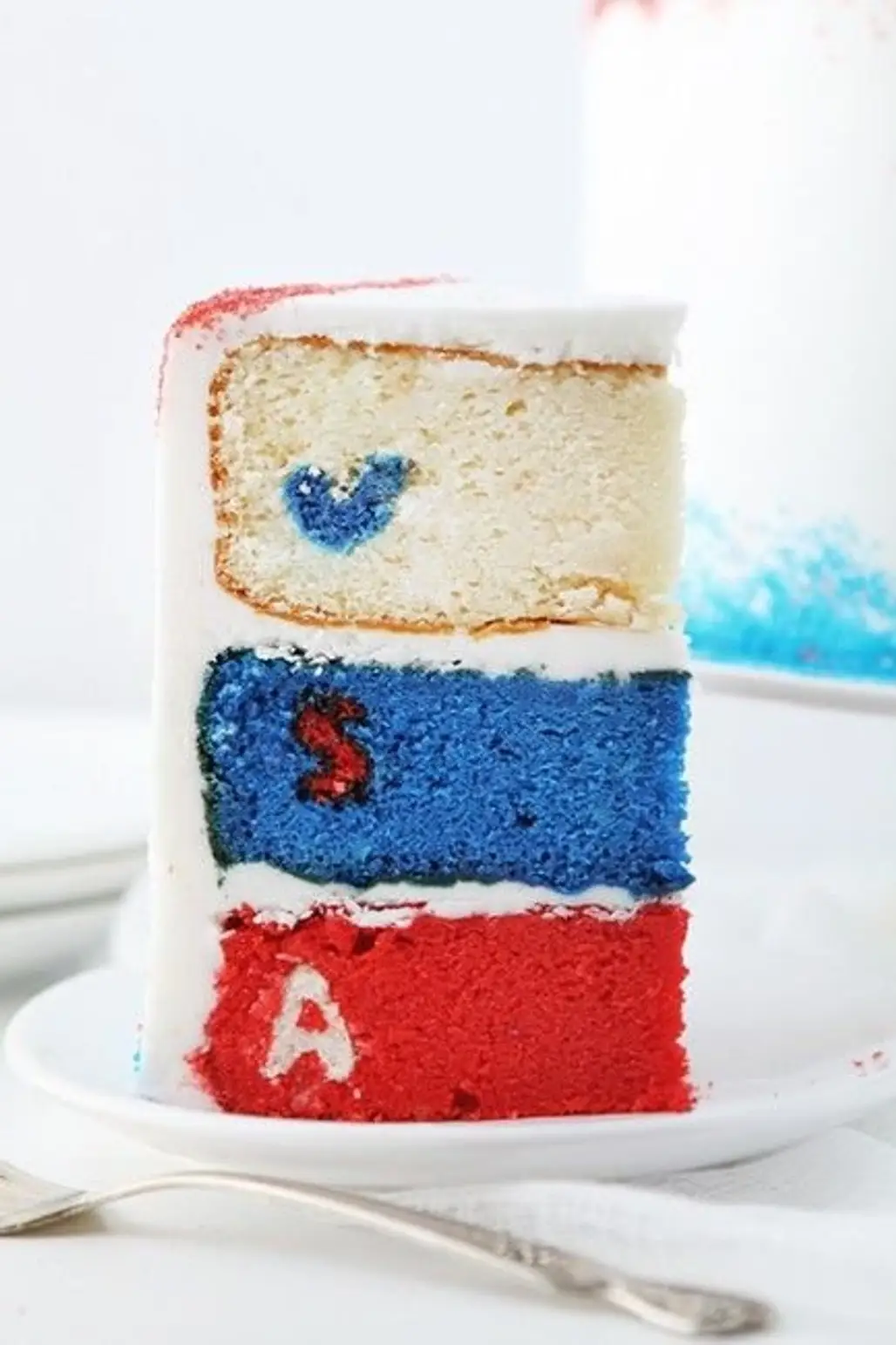 Red White and Blue Surprise-inside Cake