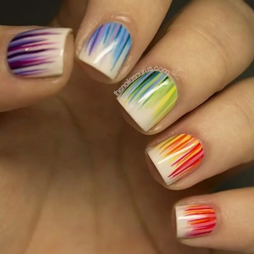 Bright Colored Paint Stripe